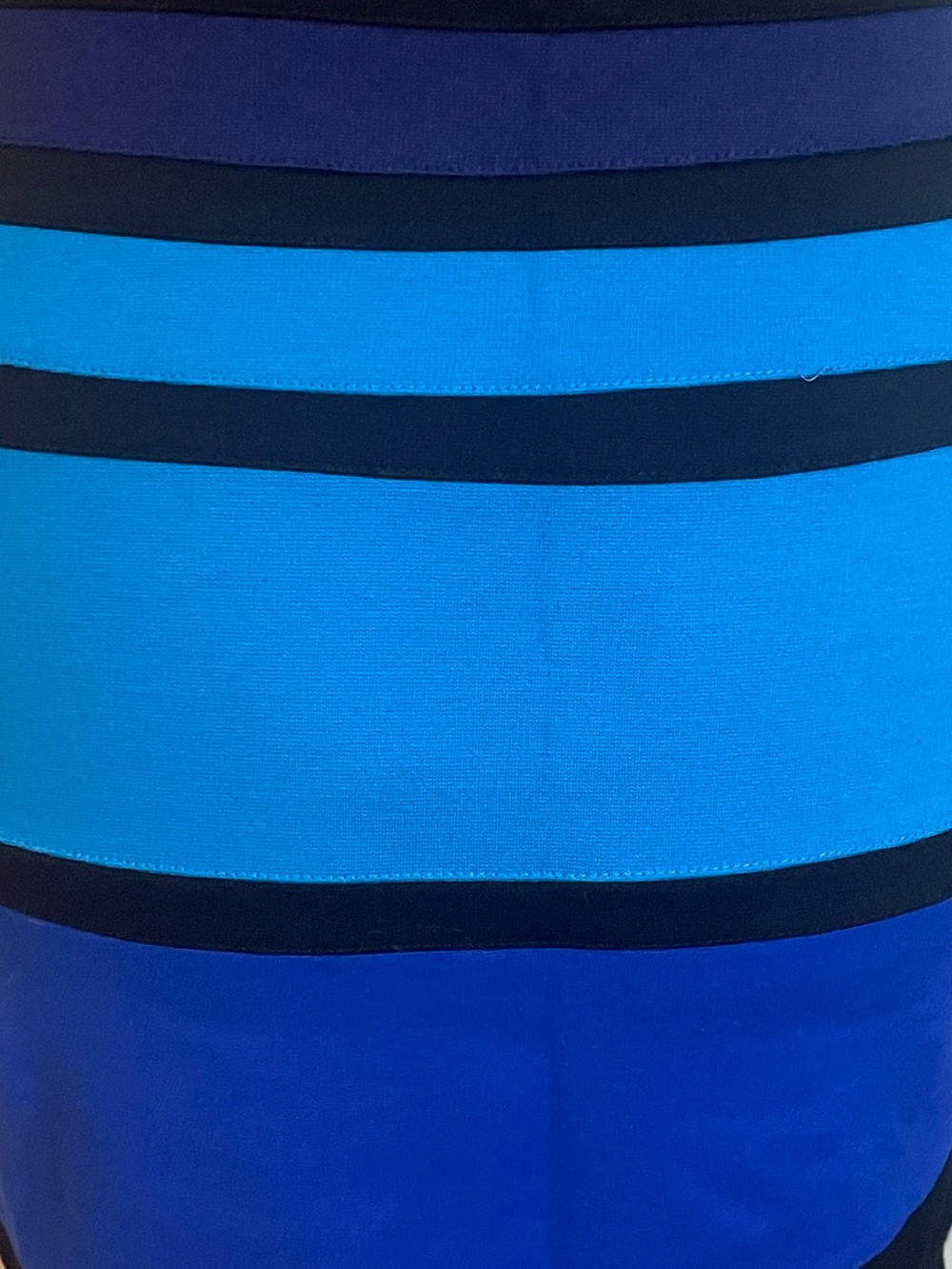 Express Blue & Navy Striped Pencil Skirt